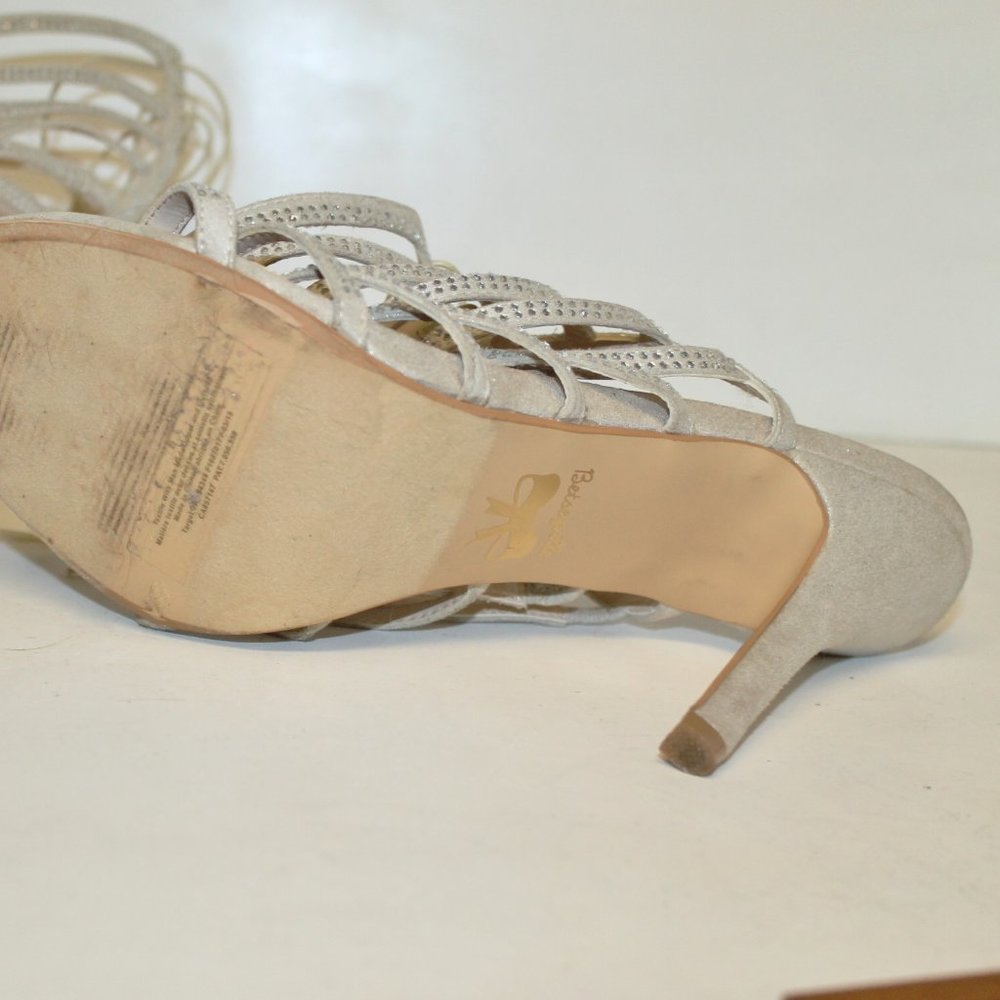 Betseyville Betsey Johnson Cagey Gladiator Crystal Rhinestone Heel Sandals - Picture 6 of 6
